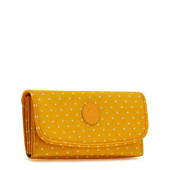 Sac À Main Kipling Money Land Printed Snap Wallet Jaune | FR 1930KO